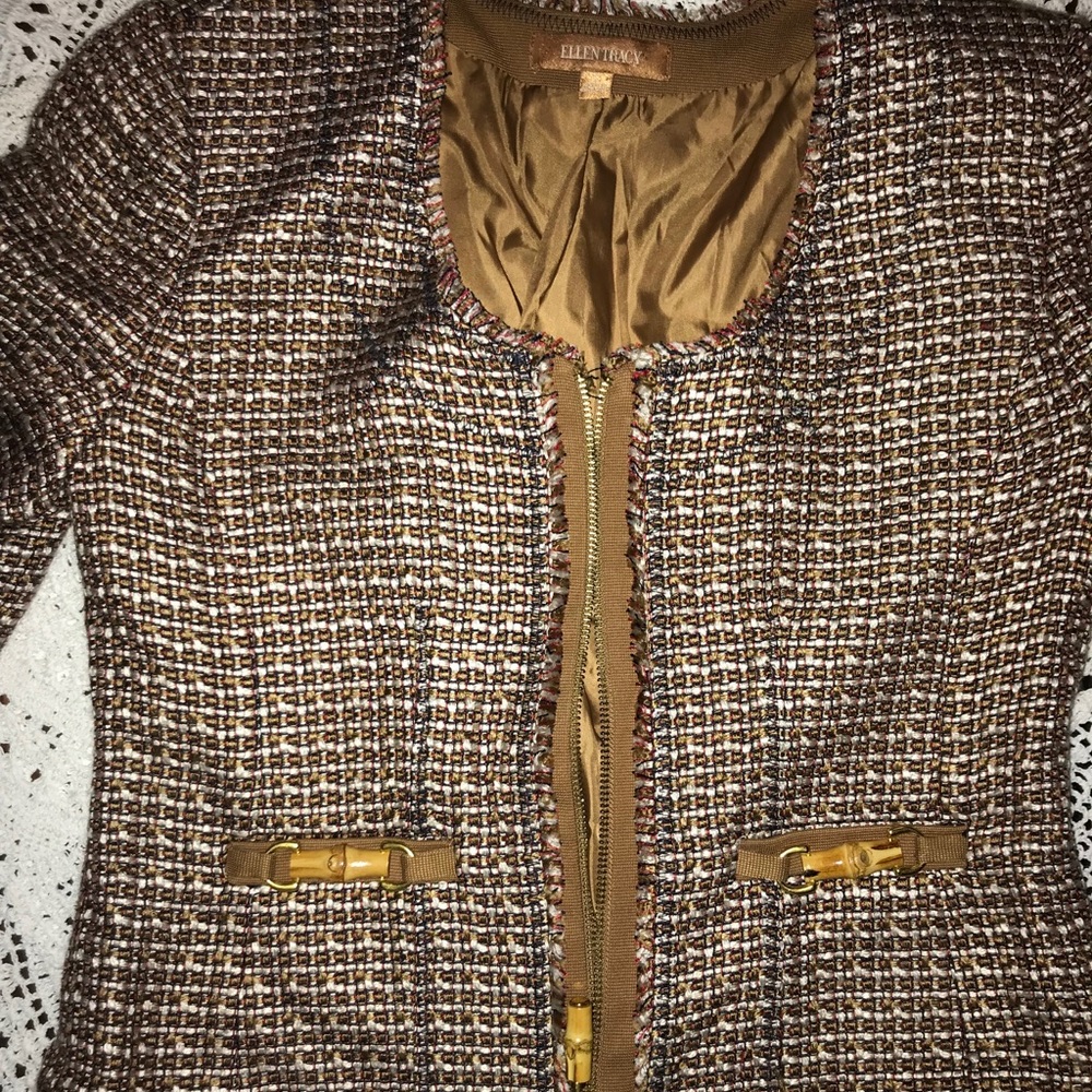 Ellen Tracy gold-bronze blazer orig $398